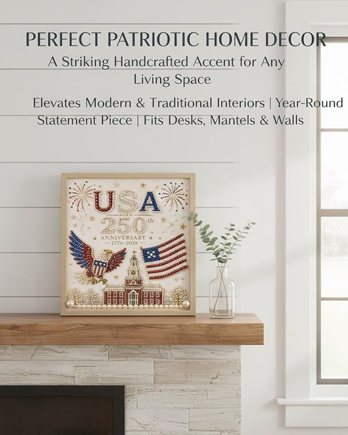 America 250 DIY Pearl Painting Kit Celebrate 250 Years of American Freedom 🇺🇸