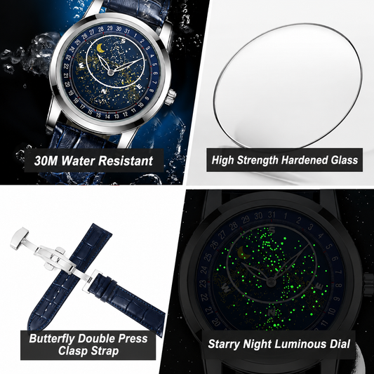 🔥Neuheit-Special: 30 % Rabatt – Herrenuhr, vollautomatisch, mechanisch, mit drehbarem Sternenhimmel-Zifferblatt – wasserdicht & leuchtend