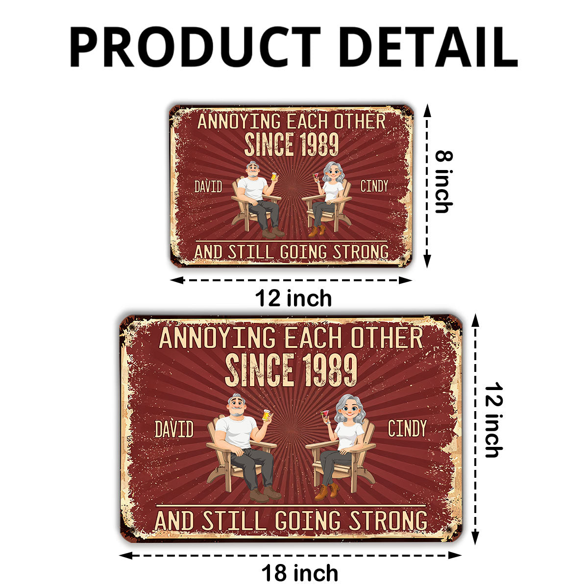 Everlasting Love - Personalized Custom Metal Sign