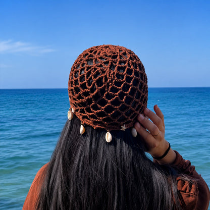 🌴 Boho Crochet Beach Beanie ✨ Lightweight, Breathable & Perfect for Summer Adventures