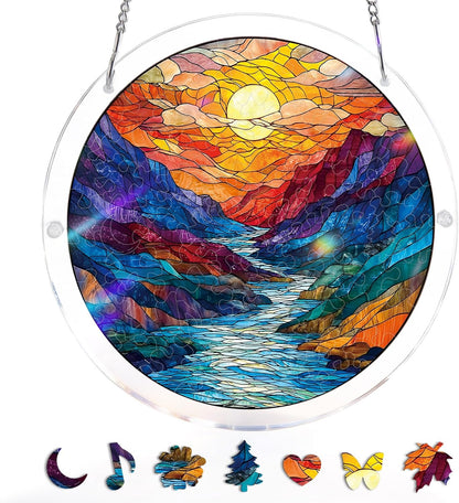 💖Acryl-Puzzle-Sonnenfänger - Heiliges Licht Jesu