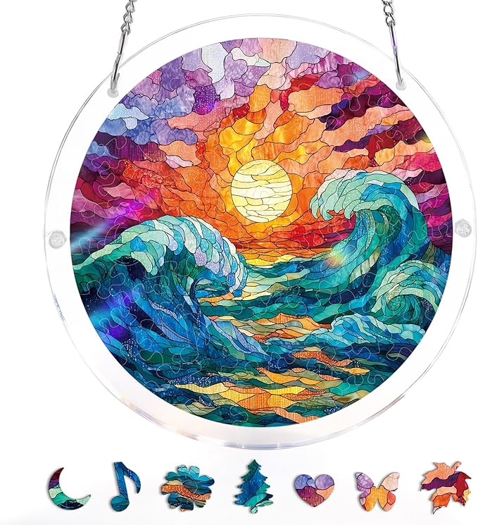 💖Acryl-Puzzle-Sonnenfänger - Heiliges Licht Jesu