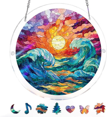 💖Acryl-Puzzle-Sonnenfänger - Heiliges Licht Jesu