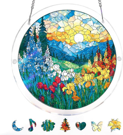 💖Acryl-Puzzle-Sonnenfänger - Heiliges Licht Jesu
