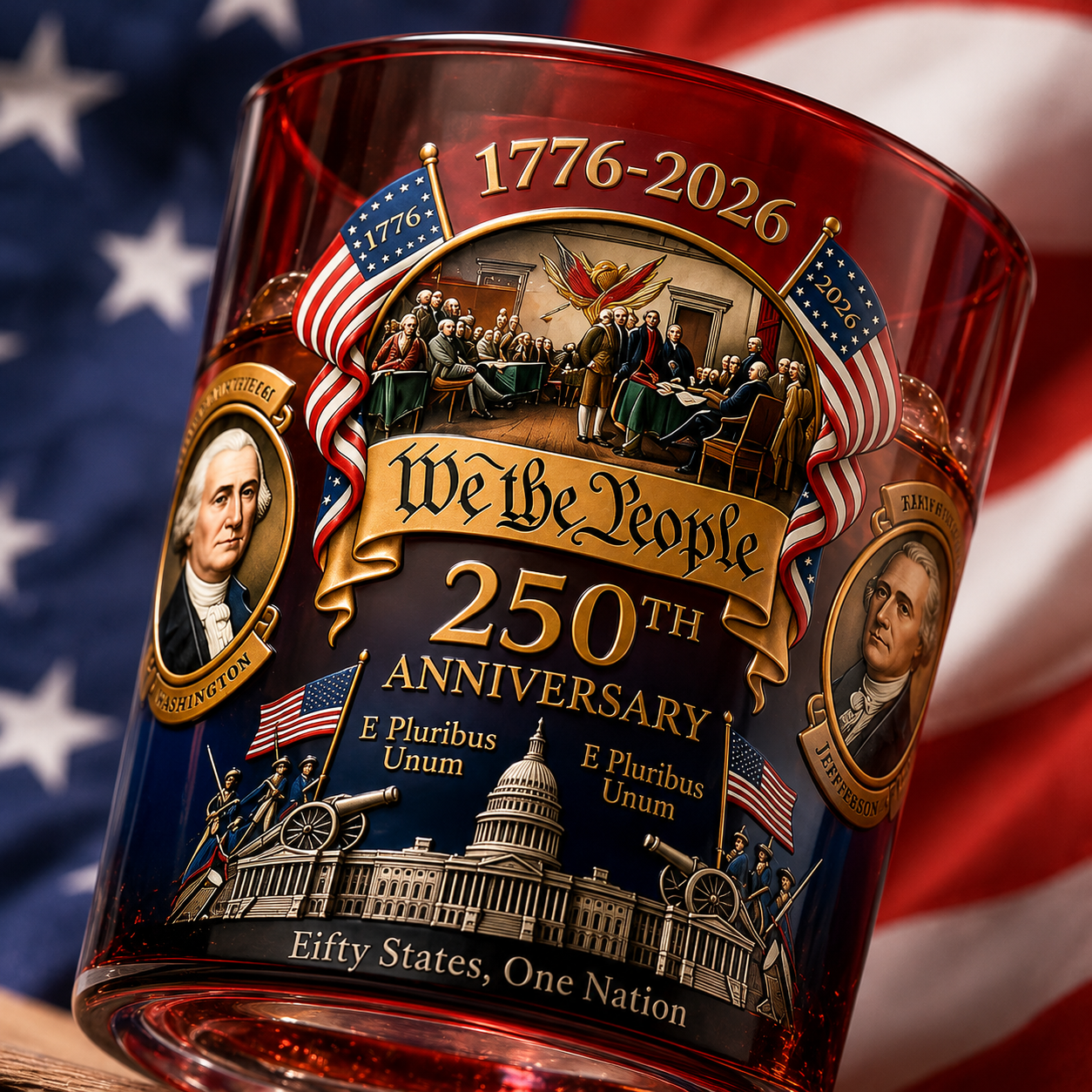 🔥LIMITIERTE AUFLAGE — WE THE PEOPLE 250™ WHISKEYGLAS