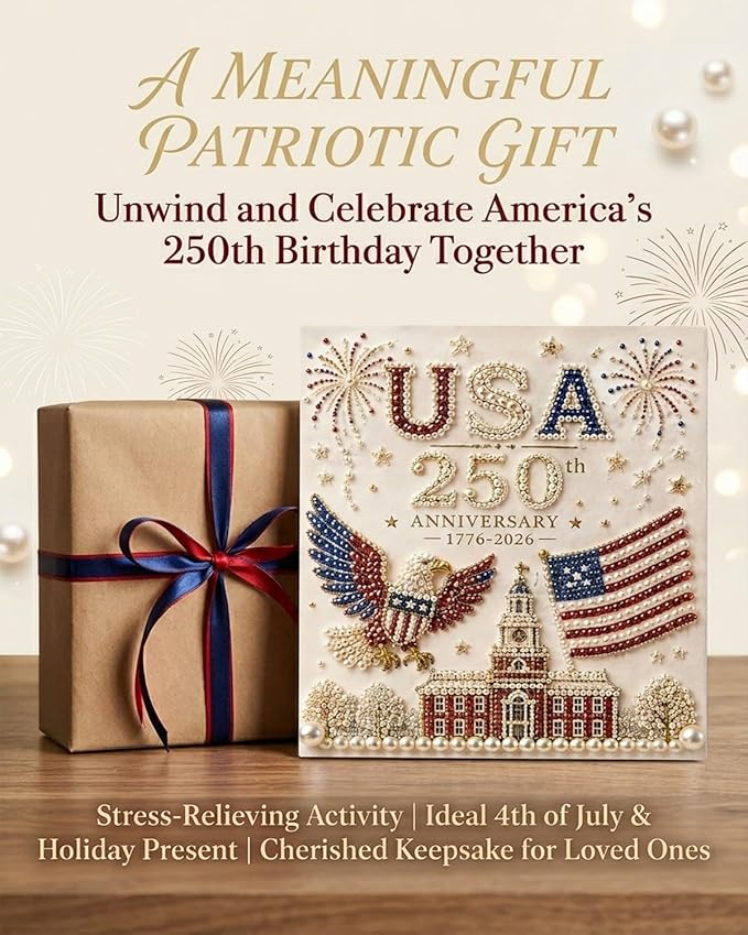 America 250 DIY Pearl Painting Kit Celebrate 250 Years of American Freedom 🇺🇸