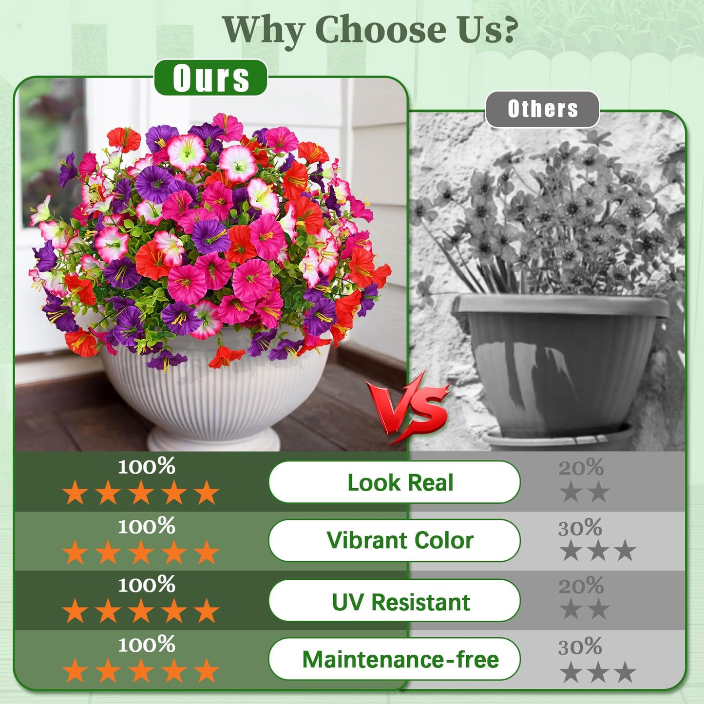 🔥Letzter Tag 60% RABATT🔥UV-beständige künstliche Petunienblumen