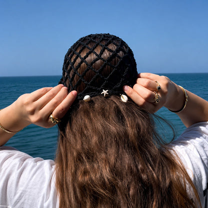 🌴 Boho Crochet Beach Beanie ✨ Lightweight, Breathable & Perfect for Summer Adventures