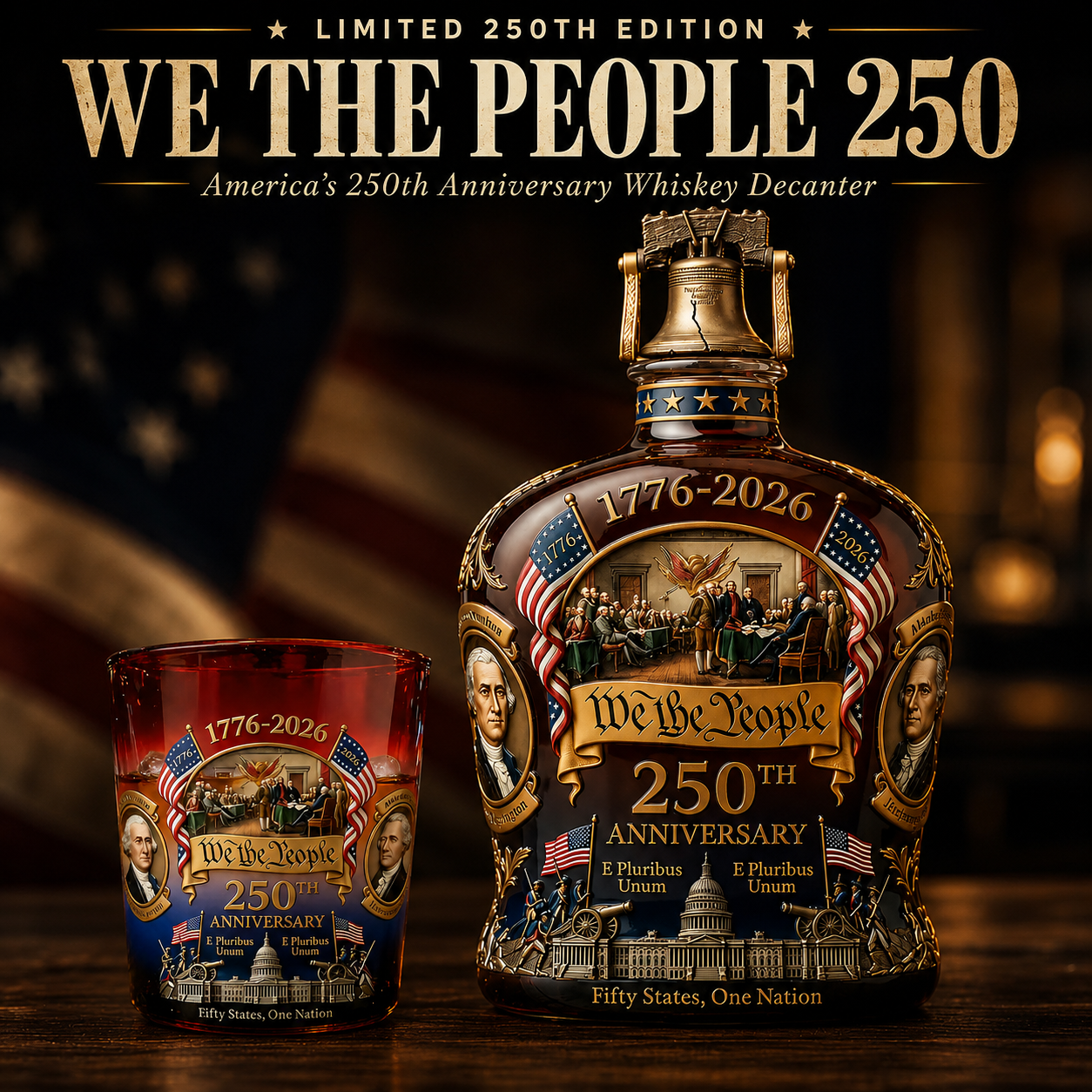 🔥LIMITIERTE AUFLAGE — WE THE PEOPLE 250™ WHISKEYGLAS