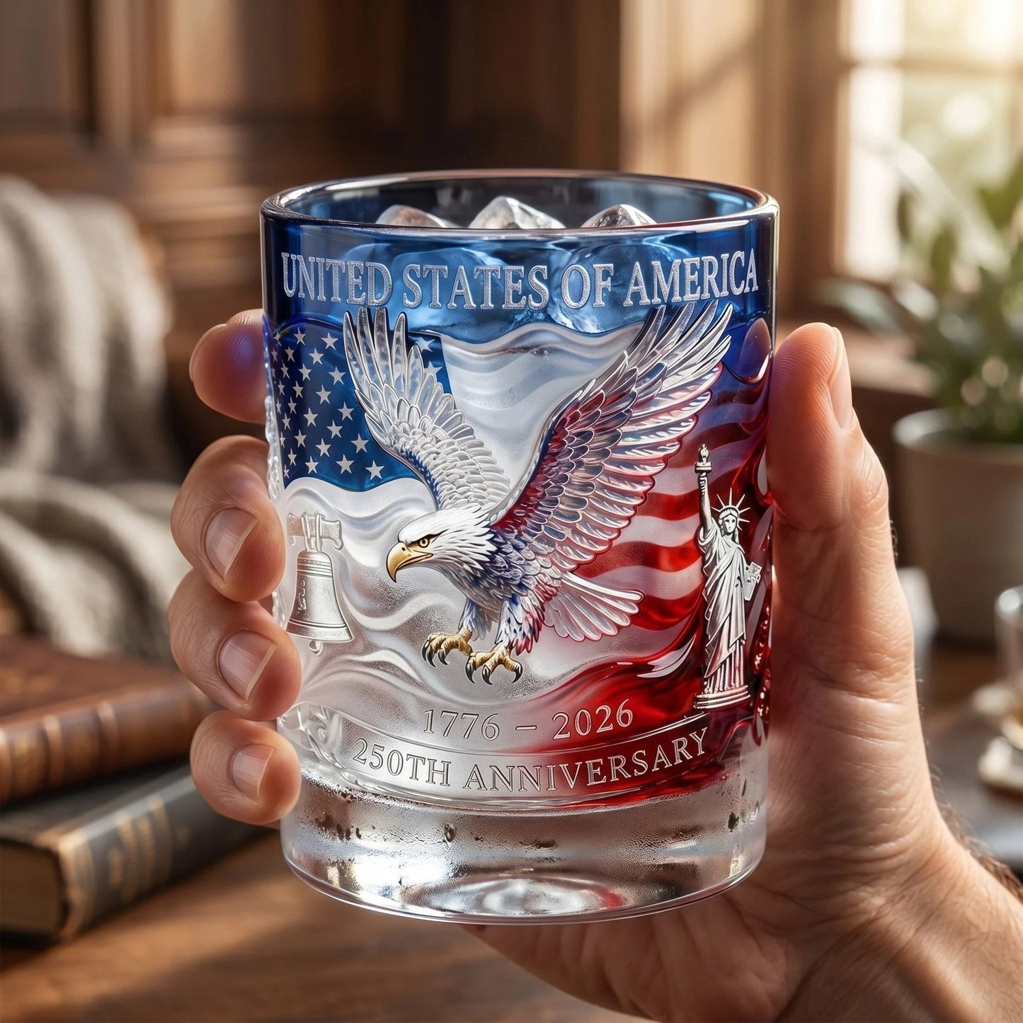 Limitierte Auflage 2026 USA 250. Jubiläums-Gedenkglas – 1776-2026 Heritage Edition