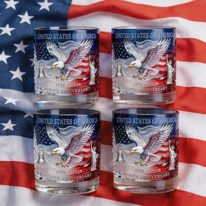 Limitierte Auflage 2026 USA 250. Jubiläums-Gedenkglas – 1776-2026 Heritage Edition