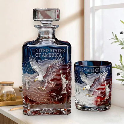 Limitierte Auflage 2026 USA 250. Jubiläums-Gedenkglas – 1776-2026 Heritage Edition