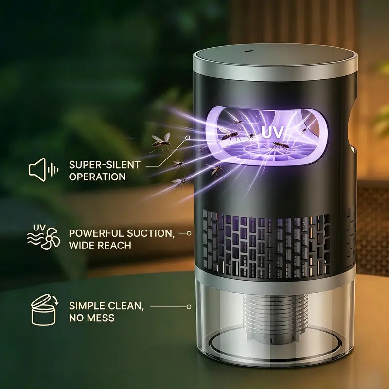 🌙 Save 50% Instantly! 🔥 Silent UV Mosquito Trap — Chemical-Free, Safe for Children & Pets 🦟 Rechargeable or Plug-in Operation — A Summer Essential!