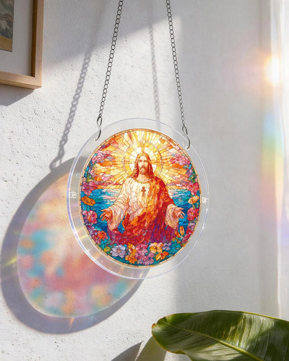 💖Acryl-Puzzle-Sonnenfänger - Heiliges Licht Jesu