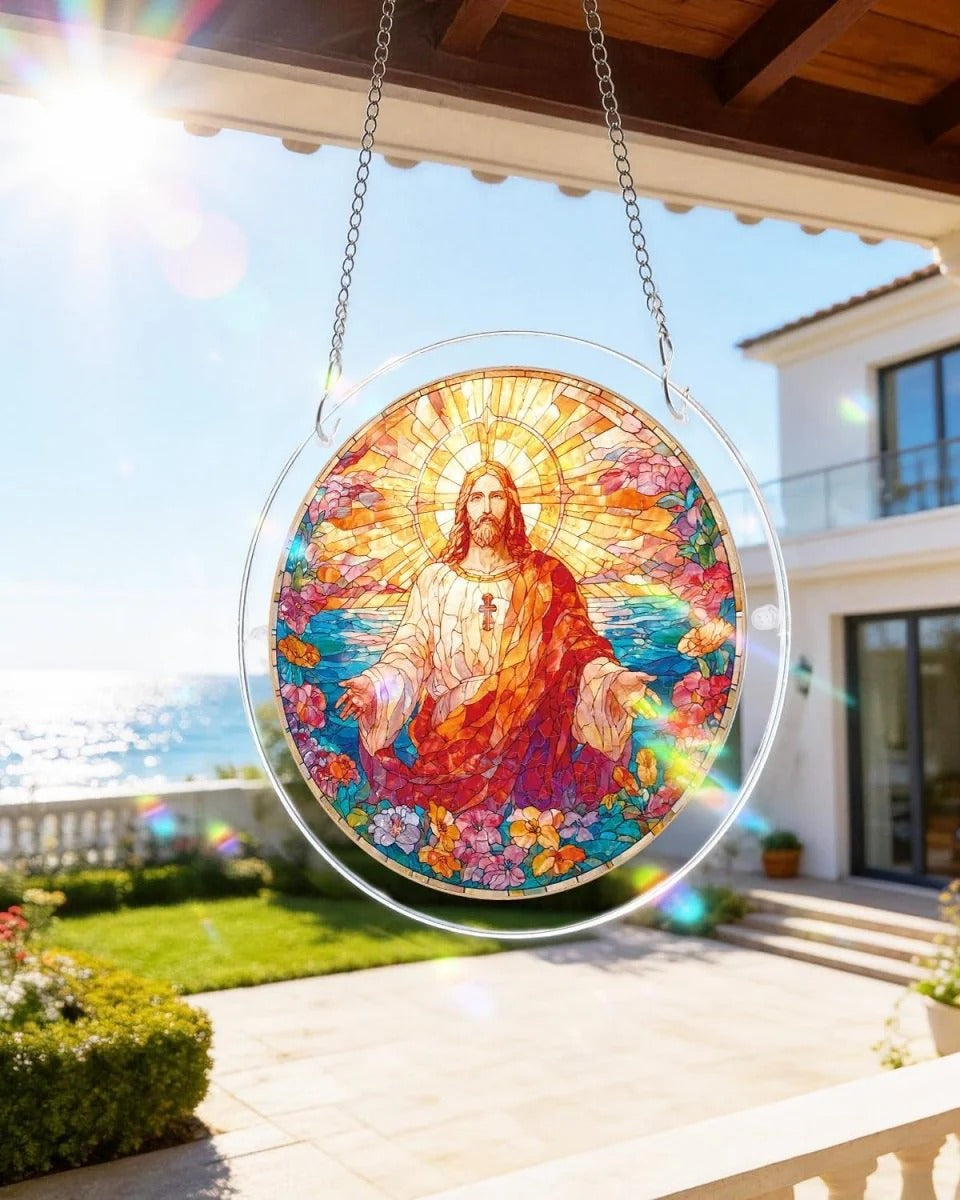 💖Acryl-Puzzle-Sonnenfänger - Heiliges Licht Jesu