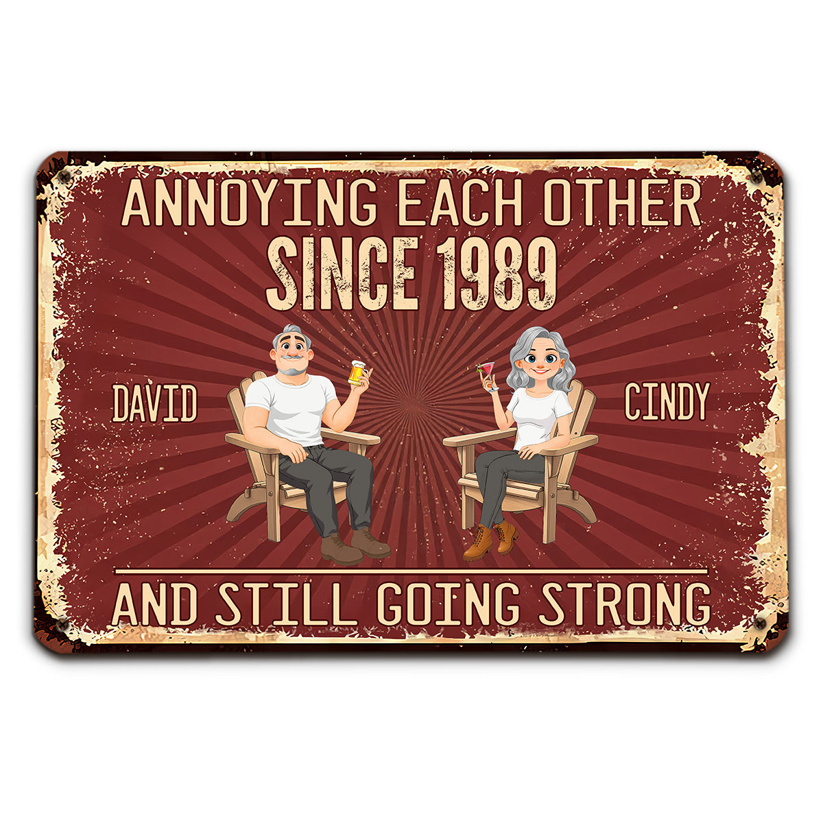 Everlasting Love - Personalized Custom Metal Sign